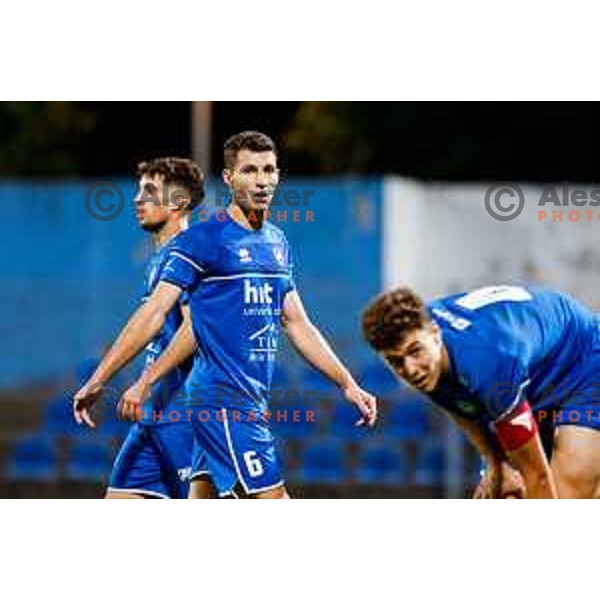 in action during second round of Pivovarna Union Slovenian Cup football match between Gorica and Primorje in Nova Gorica, Slovenia on September 17, 2025