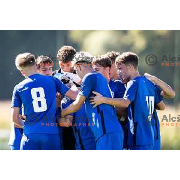 in action during friendly U16 football match between national team of Slovenia and Hungary in Radenci, Slovenia on September 18, 2025. Photo: Jure Banfi
