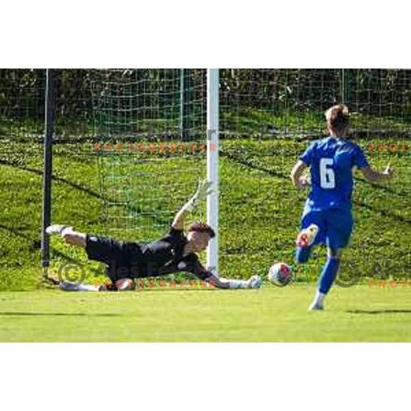 in action during friendly U16 football match between national team of Slovenia and Hungary in Radenci, Slovenia on September 18, 2025. Photo: Jure Banfi