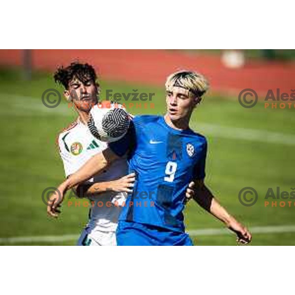 in action during friendly U16 football match between national team of Slovenia and Hungary in Radenci, Slovenia on September 18, 2025. Photo: Jure Banfi