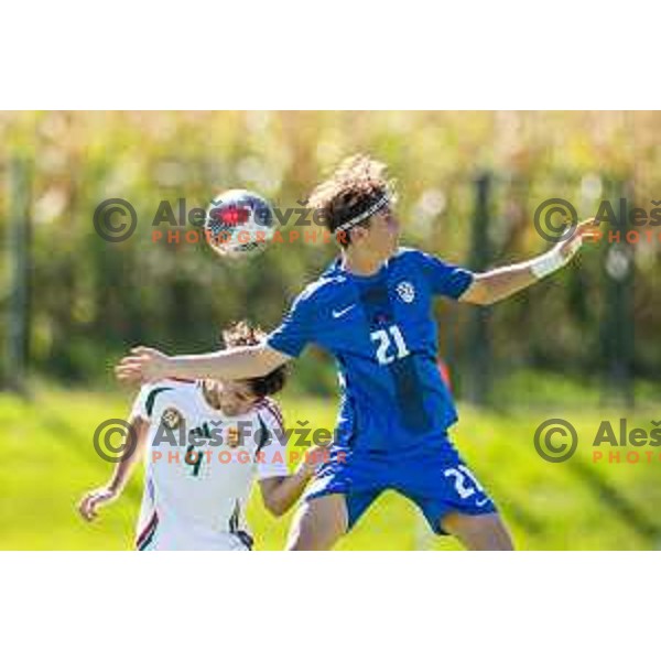 in action during friendly U16 football match between national team of Slovenia and Hungary in Radenci, Slovenia on September 18, 2025. Photo: Jure Banfi