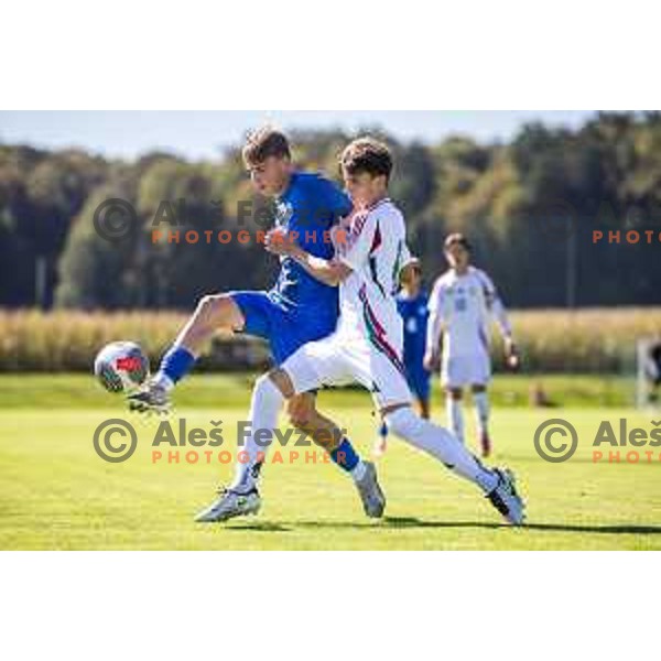 in action during friendly U16 football match between national team of Slovenia and Hungary in Radenci, Slovenia on September 18, 2025. Photo: Jure Banfi
