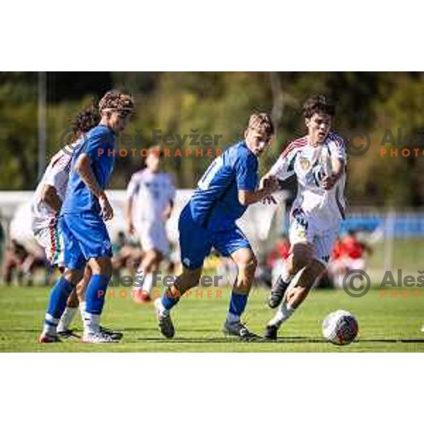 in action during friendly U16 football match between national team of Slovenia and Hungary in Radenci, Slovenia on September 18, 2025. Photo: Jure Banfi