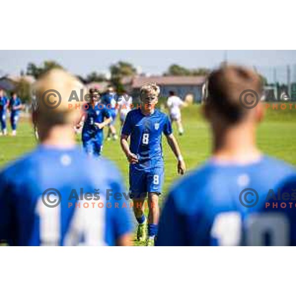 in action during friendly U16 football match between national team of Slovenia and Hungary in Radenci, Slovenia on September 18, 2025. Photo: Jure Banfi