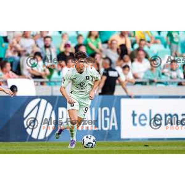 in action during Prva liga Telemach 2025/2026 football match between Olimpija and Bravo in SRC Stozice, Ljubljana, Slovenia on September 20, 2025