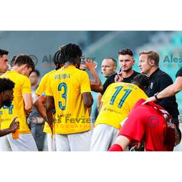 in action during Prva liga Telemach 2025/2026 football match between Olimpija and Bravo in SRC Stozice, Ljubljana, Slovenia on September 20, 2025