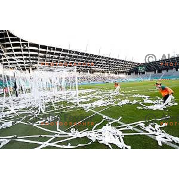 in action during Prva liga Telemach 2025/2026 football match between Olimpija and Bravo in SRC Stozice, Ljubljana, Slovenia on September 20, 2025