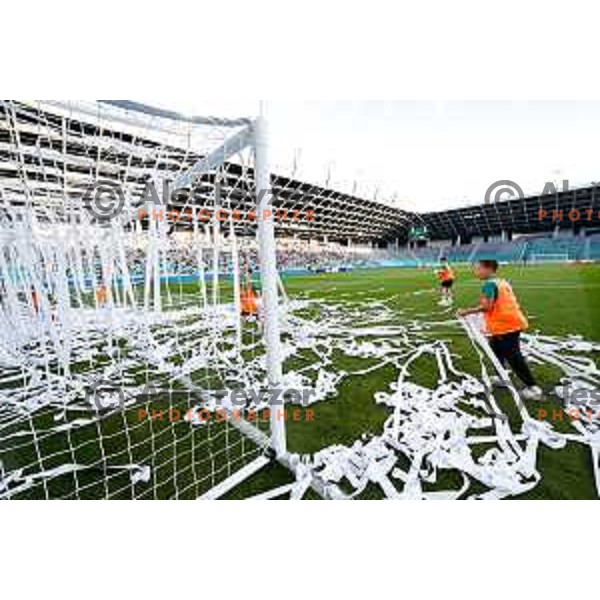 in action during Prva liga Telemach 2025/2026 football match between Olimpija and Bravo in SRC Stozice, Ljubljana, Slovenia on September 20, 2025