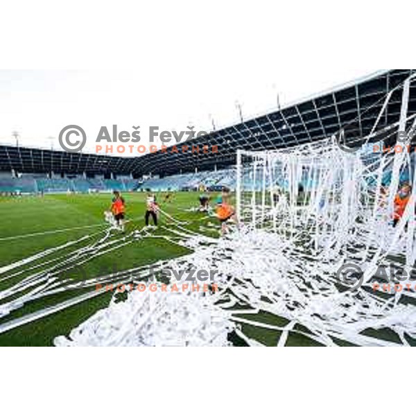 in action during Prva liga Telemach 2025/2026 football match between Olimpija and Bravo in SRC Stozice, Ljubljana, Slovenia on September 20, 2025