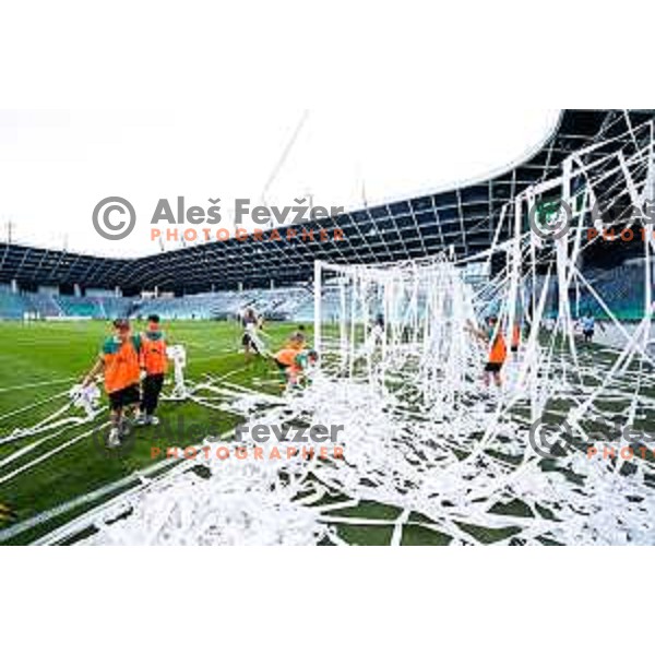 in action during Prva liga Telemach 2025/2026 football match between Olimpija and Bravo in SRC Stozice, Ljubljana, Slovenia on September 20, 2025