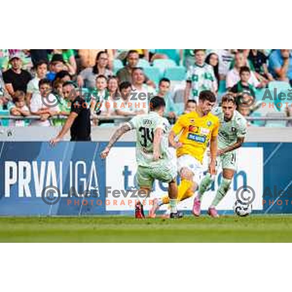 in action during Prva liga Telemach 2025/2026 football match between Olimpija and Bravo in SRC Stozice, Ljubljana, Slovenia on September 20, 2025