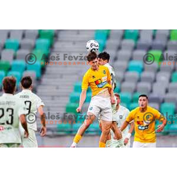 in action during Prva liga Telemach 2025/2026 football match between Olimpija and Bravo in SRC Stozice, Ljubljana, Slovenia on September 20, 2025