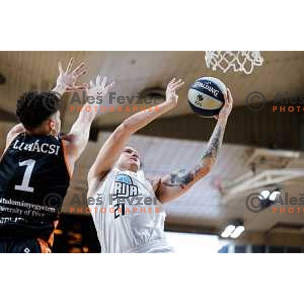 in action during friendly basketball match between Ilirija (SLO) and NKA Universitas Pecs (HUN) in Tivoli Hall, Ljubljana, Slovenia on September 20, 2025