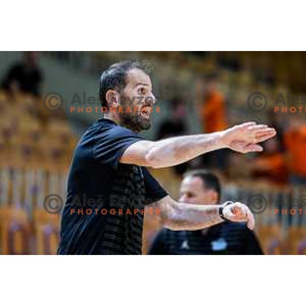 Stipe Modric, head coach of Ilirija during friendly basketball match between Ilirija (SLO) and NKA Universitas Pecs (HUN) in Tivoli Hall, Ljubljana, Slovenia on September 20, 2025