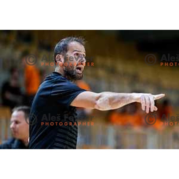 Stipe Modric, head coach of Ilirija during friendly basketball match between Ilirija (SLO) and NKA Universitas Pecs (HUN) in Tivoli Hall, Ljubljana, Slovenia on September 20, 2025