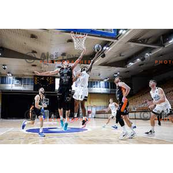 in action during friendly basketball match between Ilirija (SLO) and NKA Universitas Pecs (HUN) in Tivoli Hall, Ljubljana, Slovenia on September 20, 2025