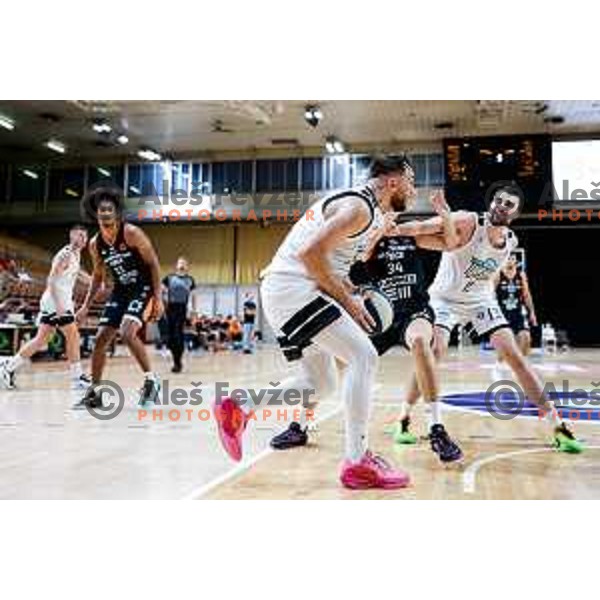 in action during friendly basketball match between Ilirija (SLO) and NKA Universitas Pecs (HUN) in Tivoli Hall, Ljubljana, Slovenia on September 20, 2025