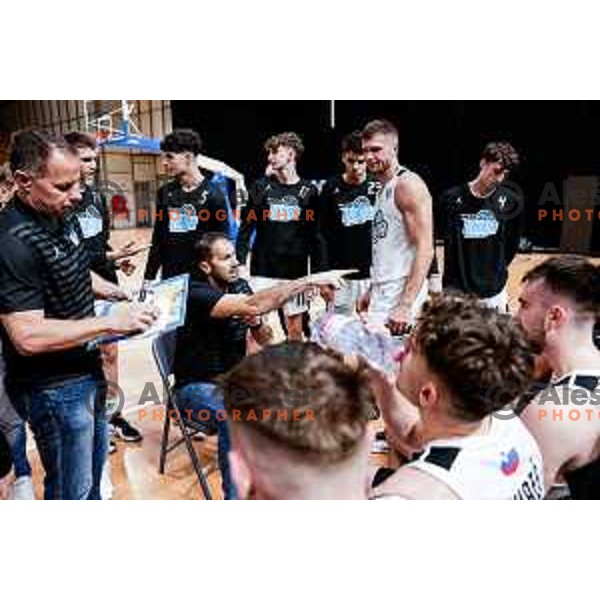 Stipe Modric, head coach of Ilirija during friendly basketball match between Ilirija (SLO) and NKA Universitas Pecs (HUN) in Tivoli Hall, Ljubljana, Slovenia on September 20, 2025