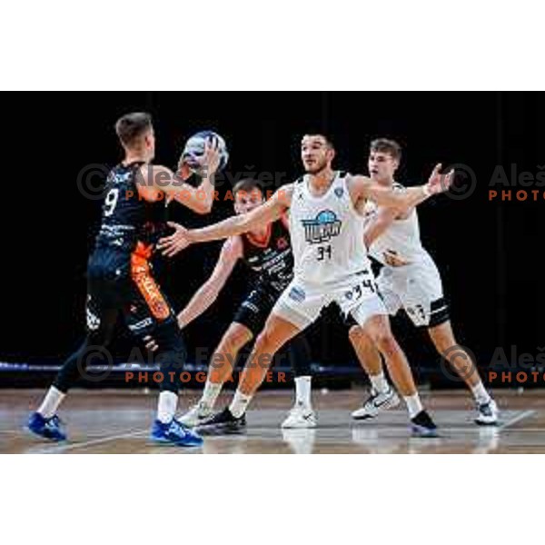in action during friendly basketball match between Ilirija (SLO) and NKA Universitas Pecs (HUN) in Tivoli Hall, Ljubljana, Slovenia on September 20, 2025