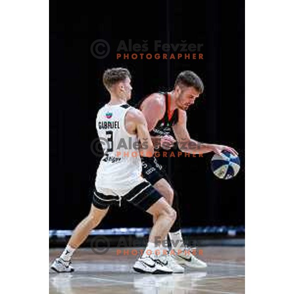 in action during friendly basketball match between Ilirija (SLO) and NKA Universitas Pecs (HUN) in Tivoli Hall, Ljubljana, Slovenia on September 20, 2025