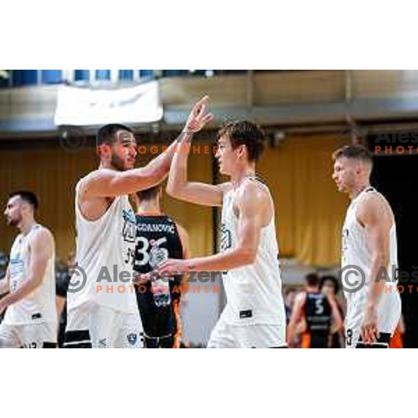 in action during friendly basketball match between Ilirija (SLO) and NKA Universitas Pecs (HUN) in Tivoli Hall, Ljubljana, Slovenia on September 20, 2025
