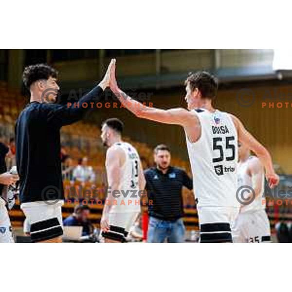 in action during friendly basketball match between Ilirija (SLO) and NKA Universitas Pecs (HUN) in Tivoli Hall, Ljubljana, Slovenia on September 20, 2025