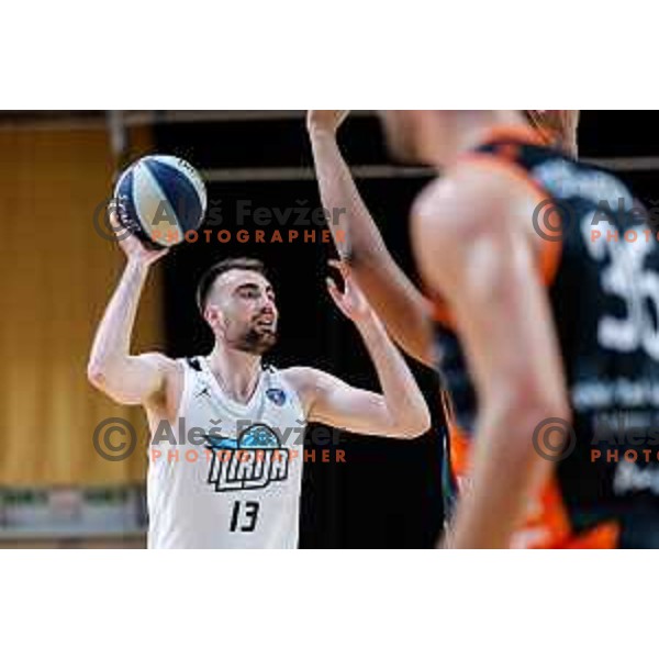 in action during friendly basketball match between Ilirija (SLO) and NKA Universitas Pecs (HUN) in Tivoli Hall, Ljubljana, Slovenia on September 20, 2025