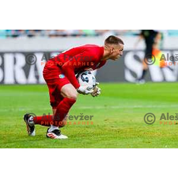 in action during Prva liga Telemach 2025/2026 football match between Olimpija and Bravo in SRC Stozice, Ljubljana, Slovenia on September 20, 2025