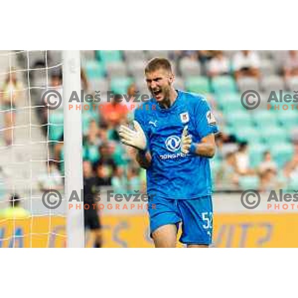 in action during Prva liga Telemach 2025/2026 football match between Olimpija and Bravo in SRC Stozice, Ljubljana, Slovenia on September 20, 2025
