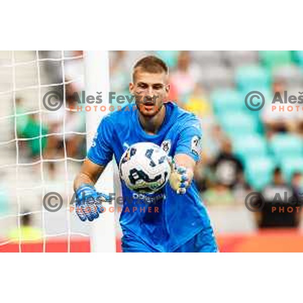 in action during Prva liga Telemach 2025/2026 football match between Olimpija and Bravo in SRC Stozice, Ljubljana, Slovenia on September 20, 2025