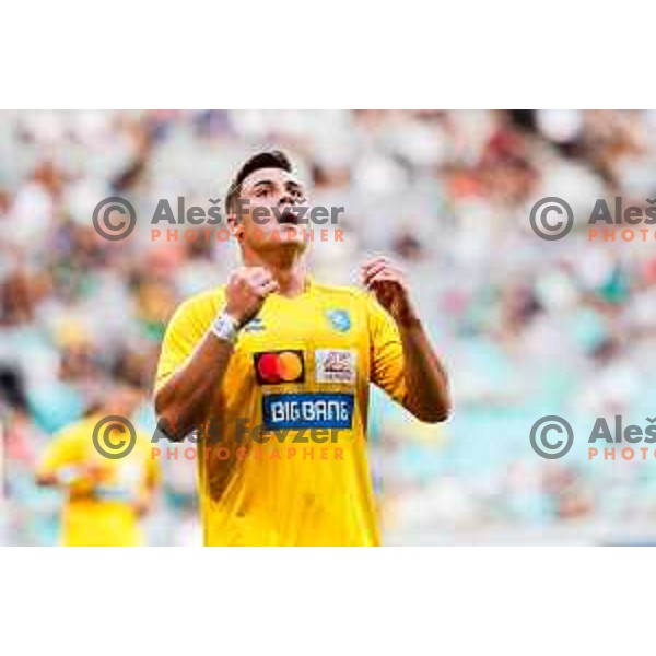 Aldin Jakupovic in action during Prva liga Telemach 2025/2026 football match between Olimpija and Bravo in SRC Stozice, Ljubljana, Slovenia on September 20, 2025