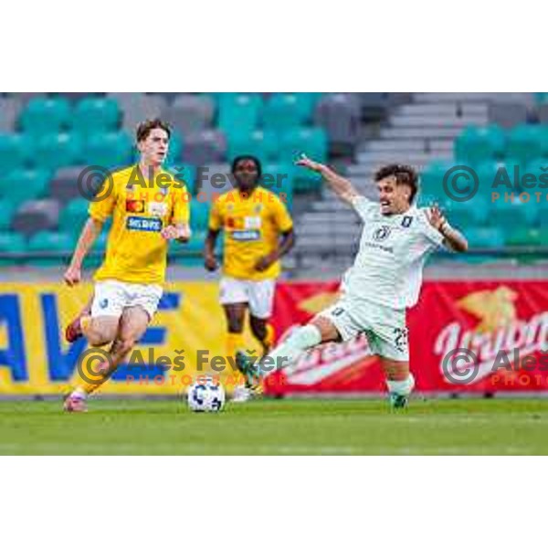 in action during Prva liga Telemach 2025/2026 football match between Olimpija and Bravo in SRC Stozice, Ljubljana, Slovenia on September 20, 2025