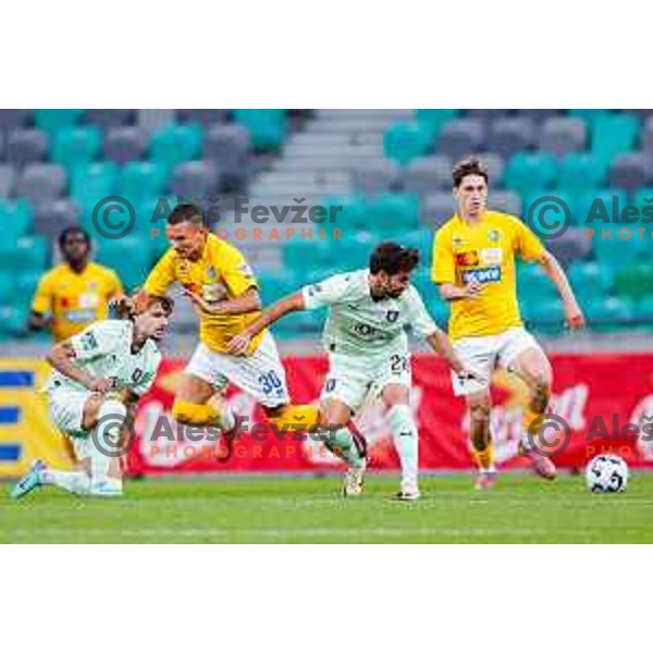 in action during Prva liga Telemach 2025/2026 football match between Olimpija and Bravo in SRC Stozice, Ljubljana, Slovenia on September 20, 2025