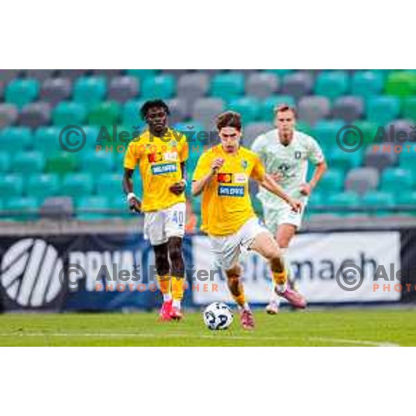 in action during Prva liga Telemach 2025/2026 football match between Olimpija and Bravo in SRC Stozice, Ljubljana, Slovenia on September 20, 2025