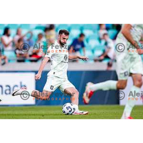 in action during Prva liga Telemach 2025/2026 football match between Olimpija and Bravo in SRC Stozice, Ljubljana, Slovenia on September 20, 2025