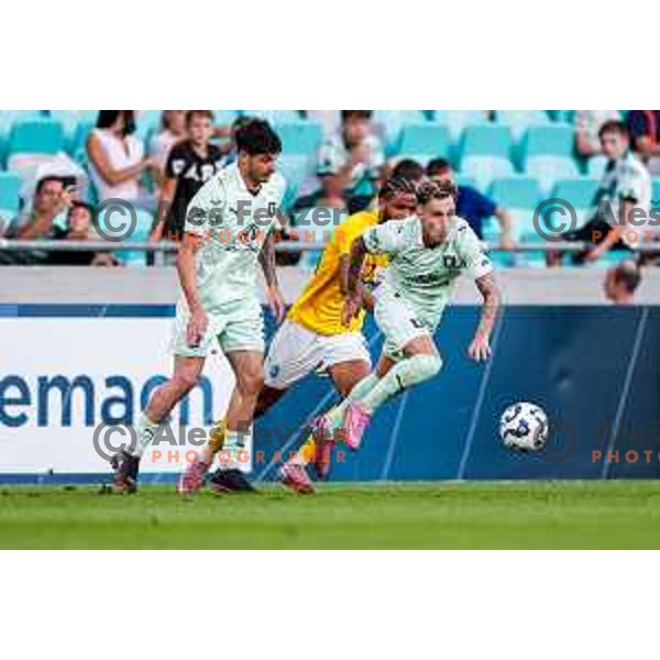 in action during Prva liga Telemach 2025/2026 football match between Olimpija and Bravo in SRC Stozice, Ljubljana, Slovenia on September 20, 2025