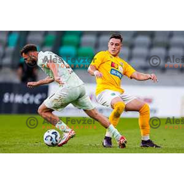 Aldin Jakupovic in action during Prva liga Telemach 2025/2026 football match between Olimpija and Bravo in SRC Stozice, Ljubljana, Slovenia on September 20, 2025