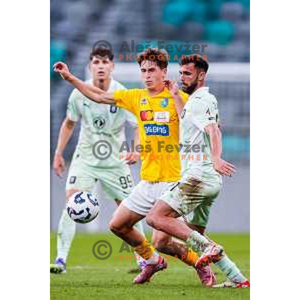 in action during Prva liga Telemach 2025/2026 football match between Olimpija and Bravo in SRC Stozice, Ljubljana, Slovenia on September 20, 2025