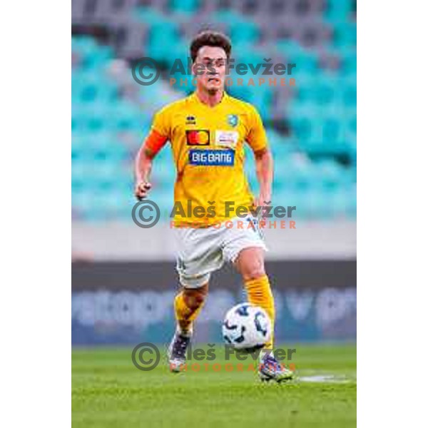 Martin Pecar in action during Prva liga Telemach 2025/2026 football match between Olimpija and Bravo in SRC Stozice, Ljubljana, Slovenia on September 20, 2025