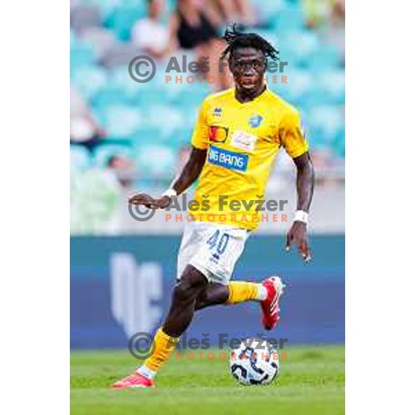 in action during Prva liga Telemach 2025/2026 football match between Olimpija and Bravo in SRC Stozice, Ljubljana, Slovenia on September 20, 2025