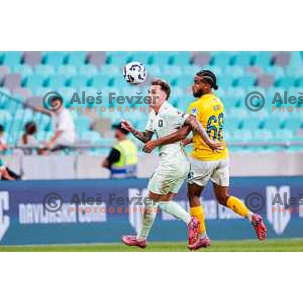 in action during Prva liga Telemach 2025/2026 football match between Olimpija and Bravo in SRC Stozice, Ljubljana, Slovenia on September 20, 2025