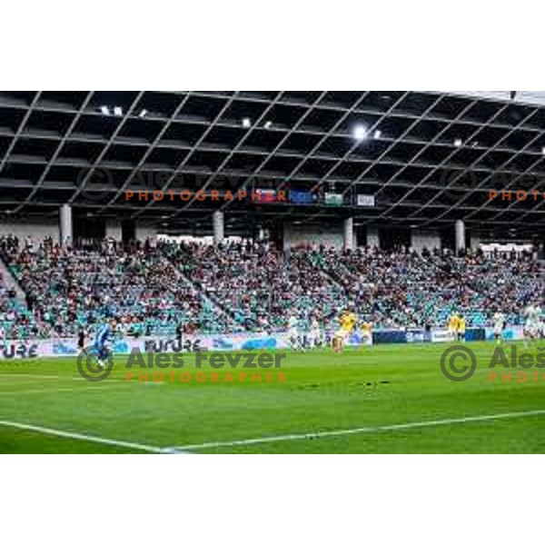 in action during Prva liga Telemach 2025/2026 football match between Olimpija and Bravo in SRC Stozice, Ljubljana, Slovenia on September 20, 2025