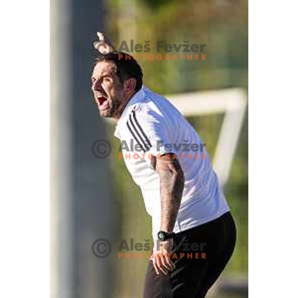 Radomir Djalovic, head coach of NK Maribor during Prva liga Telemach 2025/26 football match between NK Aluminij and NK Maribor in Sportni park Kidricevo, Slovenia on September 19, 2025. Photo: Jure Banfi