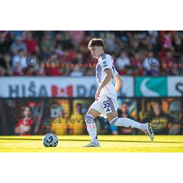 Mark Spanring in action during Prva liga Telemach 2025/26 football match between NK Aluminij and NK Maribor in Sportni park Kidricevo, Slovenia on September 19, 2025. Photo: Jure Banfi