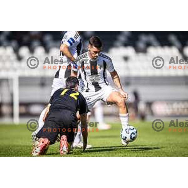 in action during Prva liga Telemach 2025/26 football match between NK Mura and NK Kalcer Radomlje in Fazanerija, Murska Sobota, Slovenia on September 21, 2025. Photo: Jure Banfi