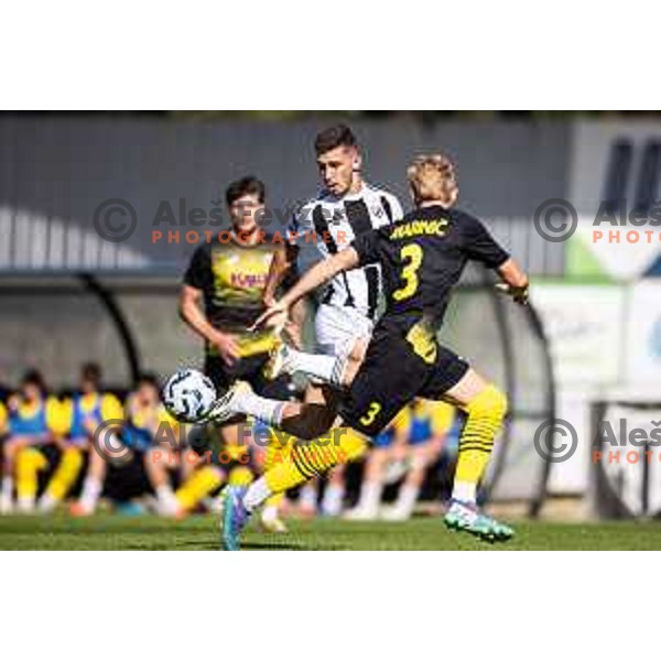 Alen Korosec in action during Prva liga Telemach 2025/26 football match between NK Mura and NK Kalcer Radomlje in Fazanerija, Murska Sobota, Slovenia on September 21, 2025. Photo: Jure Banfi