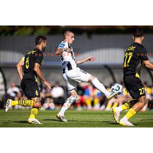Dario Vizinger in action during Prva liga Telemach 2025/26 football match between NK Mura and NK Kalcer Radomlje in Fazanerija, Murska Sobota, Slovenia on September 21, 2025. Photo: Jure Banfi