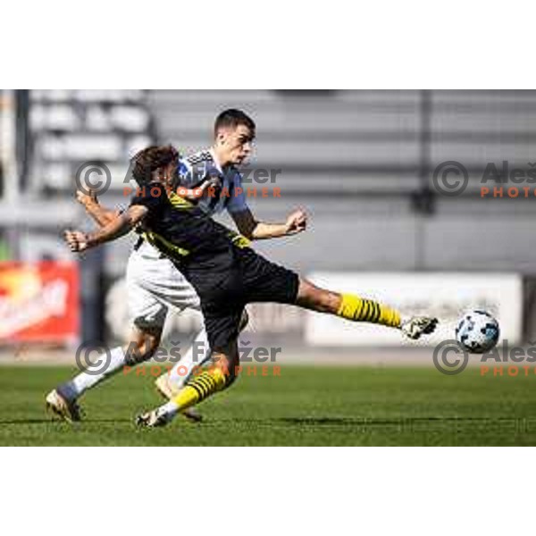 Borna Proleta in action during Prva liga Telemach 2025/26 football match between NK Mura and NK Kalcer Radomlje in Fazanerija, Murska Sobota, Slovenia on September 21, 2025. Photo: Jure Banfi