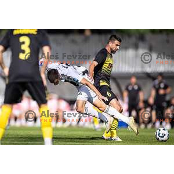 Ognjen Gnjatic in action during Prva liga Telemach 2025/26 football match between NK Mura and NK Kalcer Radomlje in Fazanerija, Murska Sobota, Slovenia on September 21, 2025. Photo: Jure Banfi