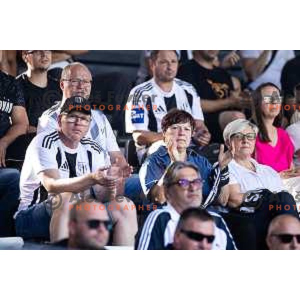 Fans of Mura during Prva liga Telemach 2025/26 football match between NK Mura and NK Kalcer Radomlje in Fazanerija, Murska Sobota, Slovenia on September 21, 2025. Photo: Jure Banfi